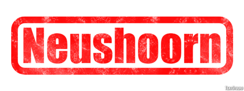Neushoorn Tekst effect