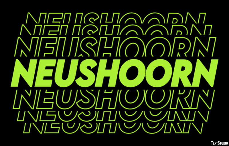 Neushoorn Tekst effect