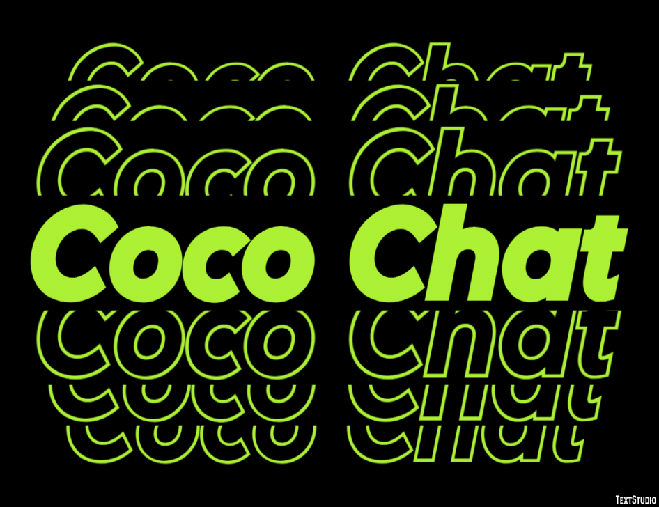 Coco Chat Tekst Effect