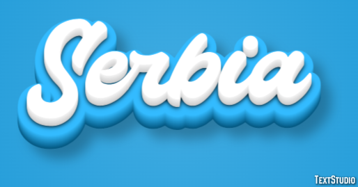 Serbia Text Effect