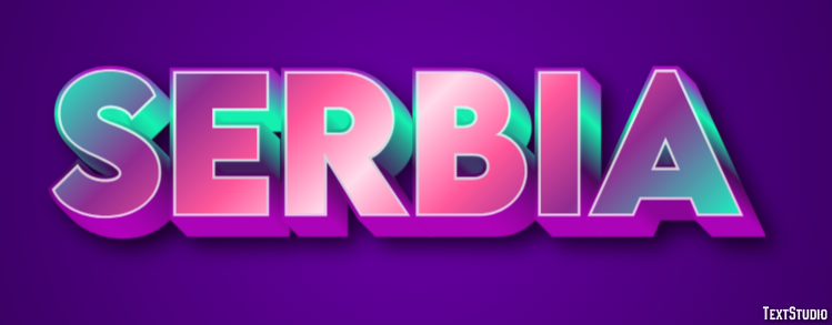 Serbia Text Effect