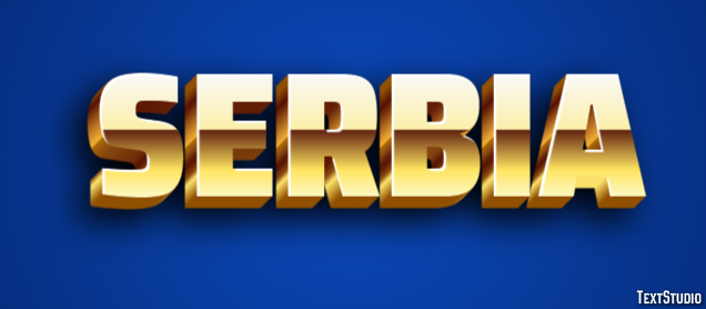 Serbia Text Effect