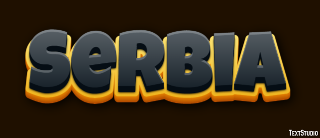 Serbia Text Effect