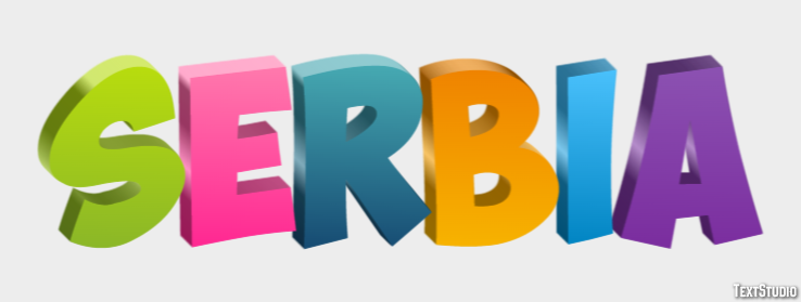 Serbia Text Effect