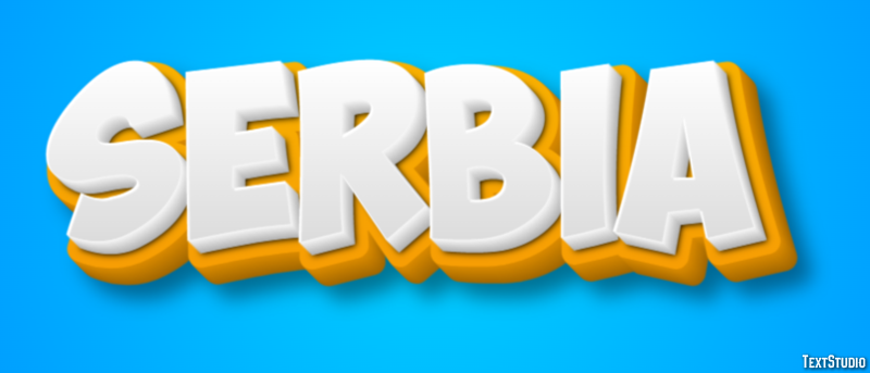 Serbia Text Effect