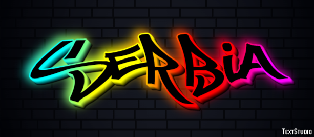 Serbia Text Effect