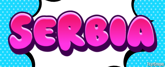 Serbia Text effect