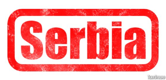 Serbia Text effect