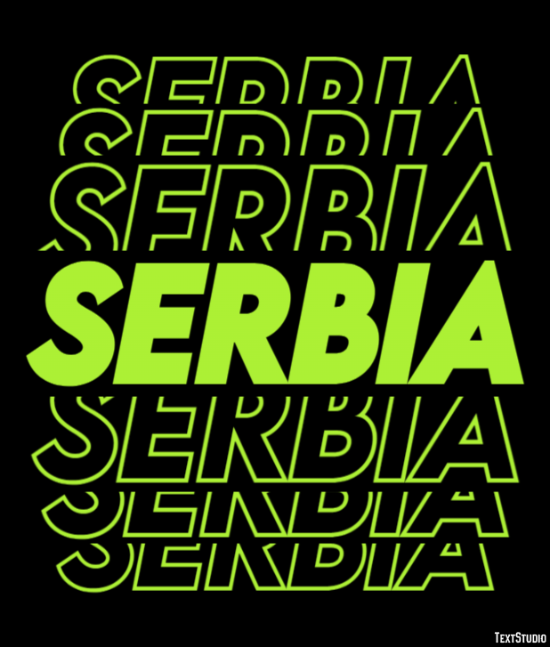 Serbia Texteffekt