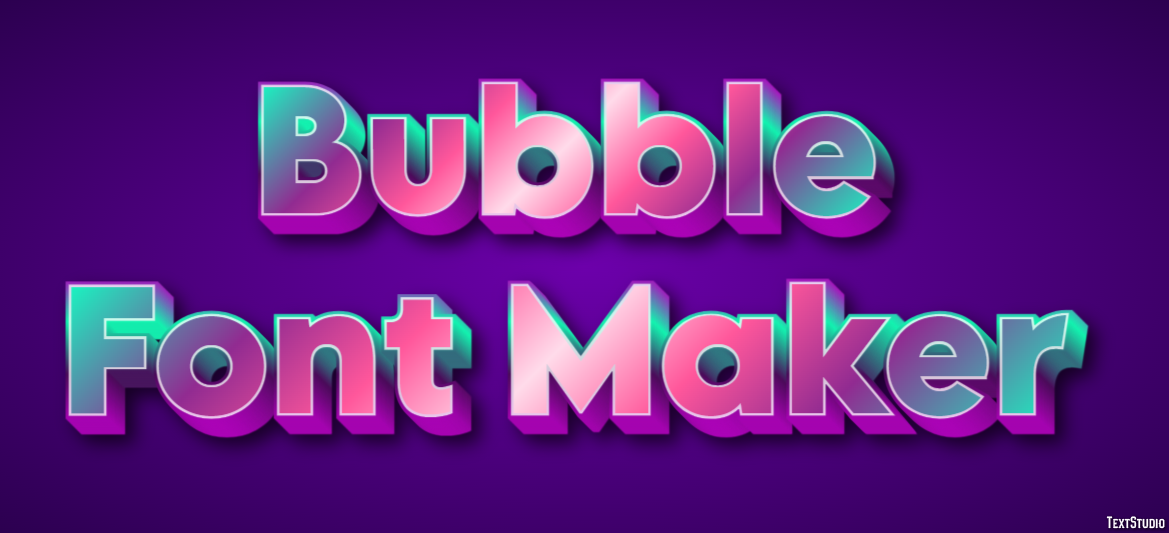 Bubble Font Maker Efeito do texto