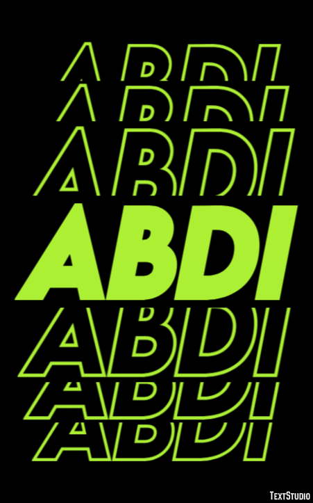 Abdi テキスト効果