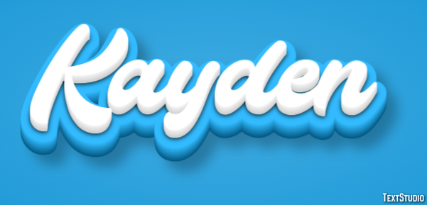 Kayden Efecto de Texto