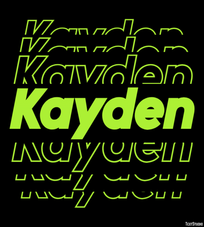 Kayden Efecto de Texto