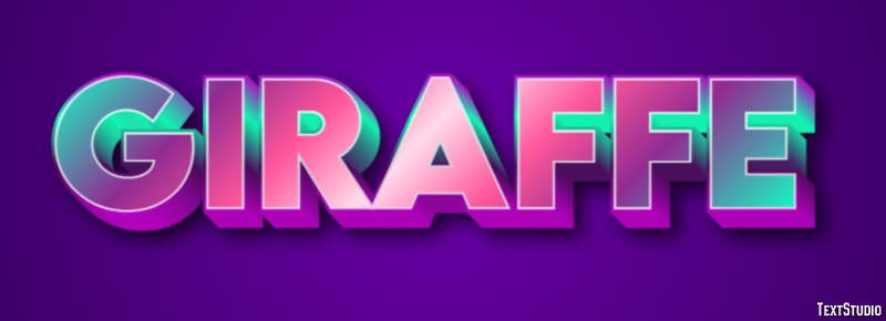 Giraffe Texteffekt
