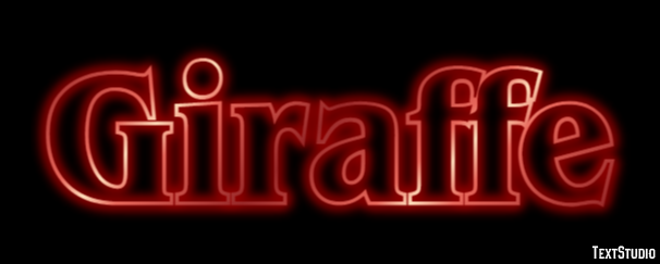 Giraffe Texteffekt