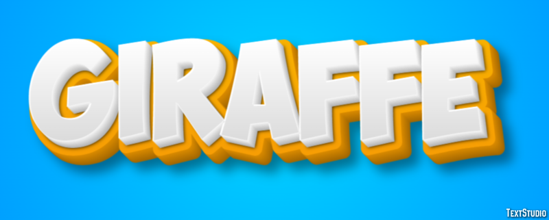 Giraffe Texteffekt