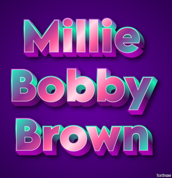 Millie Bobby Brown Efecto de Texto