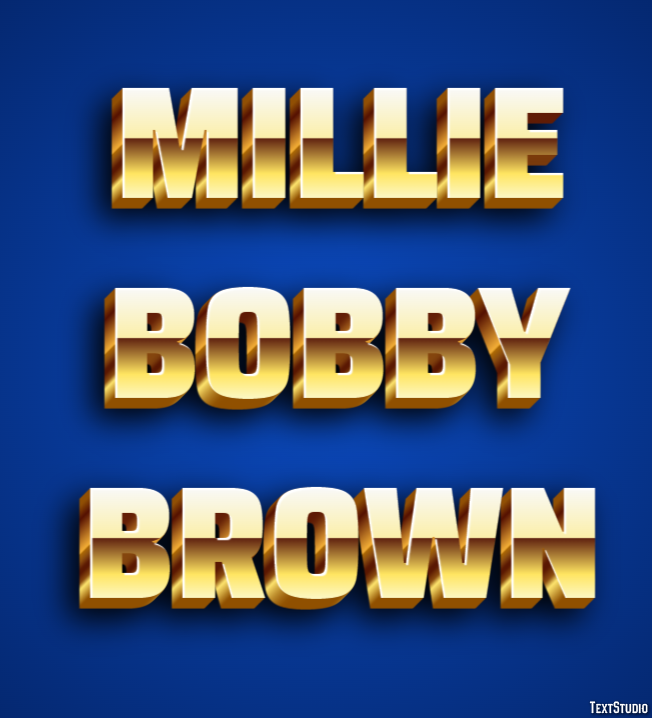 Millie Bobby Brown Text Effect