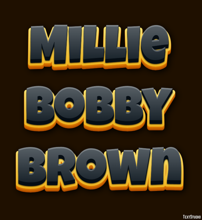 Millie Bobby Brown Text Effect