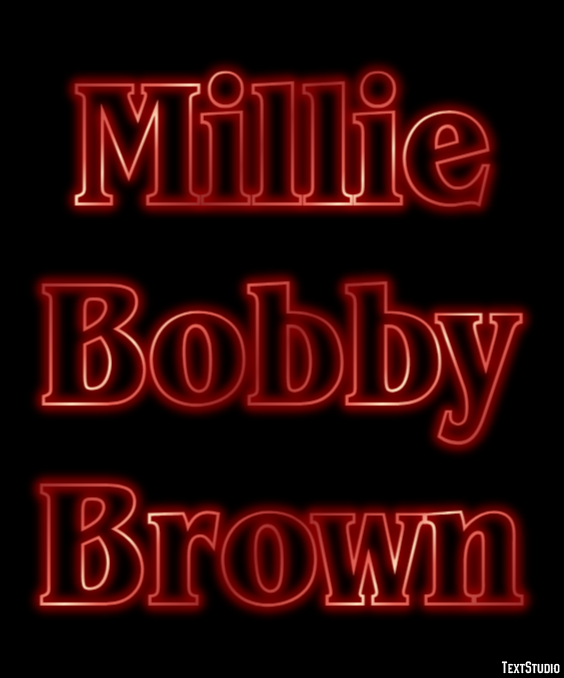 Millie Bobby Brown Efecto de Texto