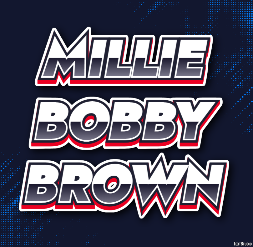 Millie Bobby Brown Text Effect