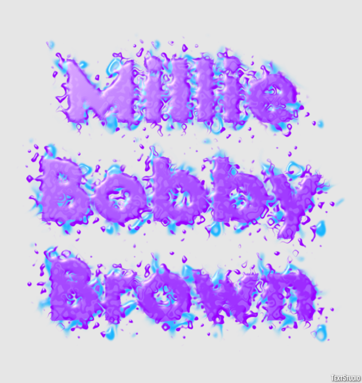 Millie Bobby Brown Efeito de texto