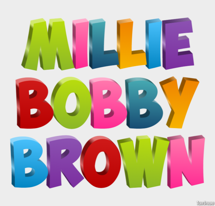 Millie Bobby Brown Efecto de Texto