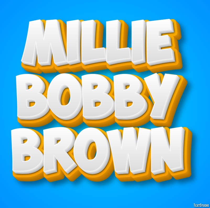 Millie Bobby Brown テキスト効果