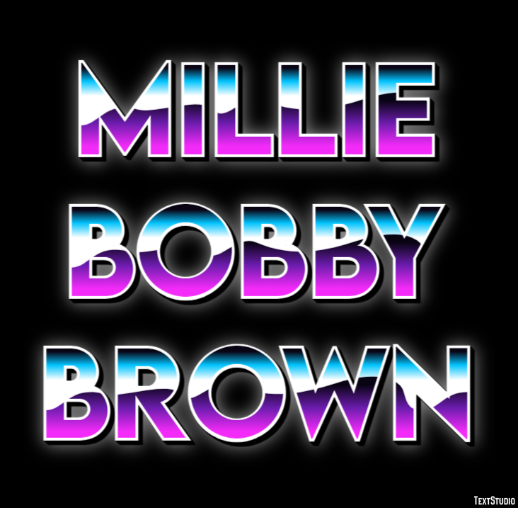 Millie Bobby Brown Efeito de texto