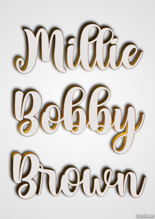 Millie Bobby Brown Text Effect