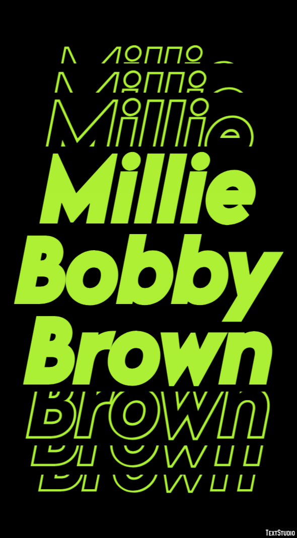 Millie Bobby Brown Efeito de texto