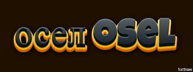 осел osel Efeito de texto