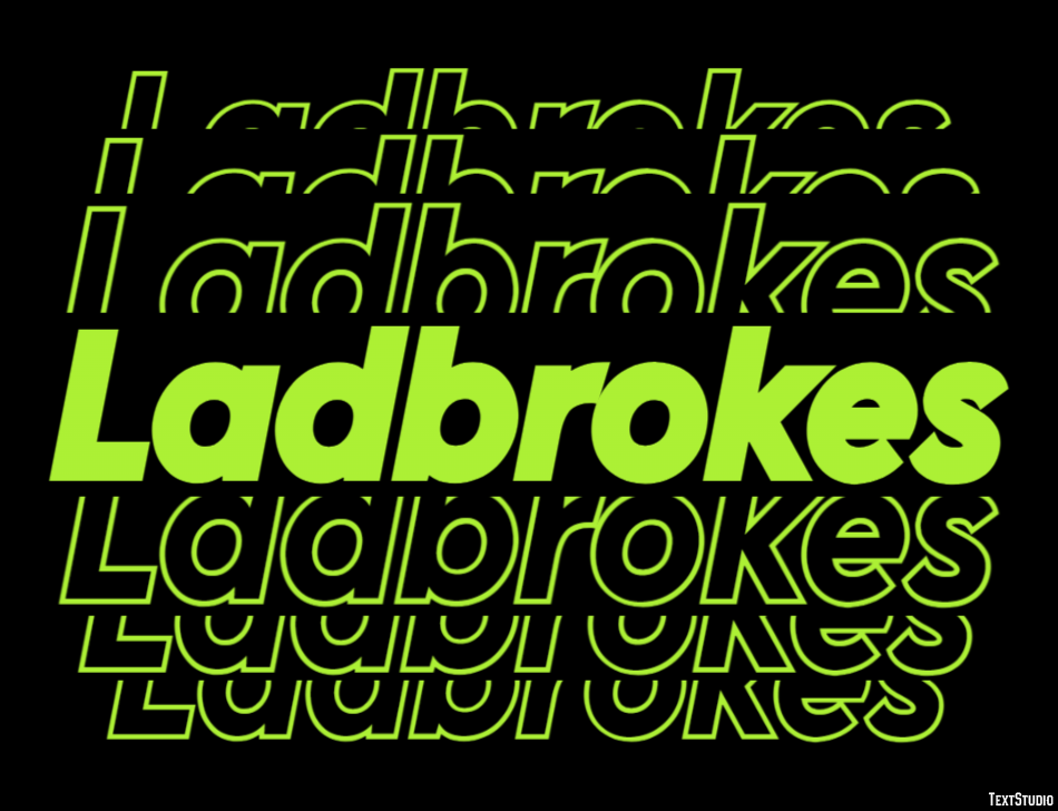 Ladbrokes Efeito de texto