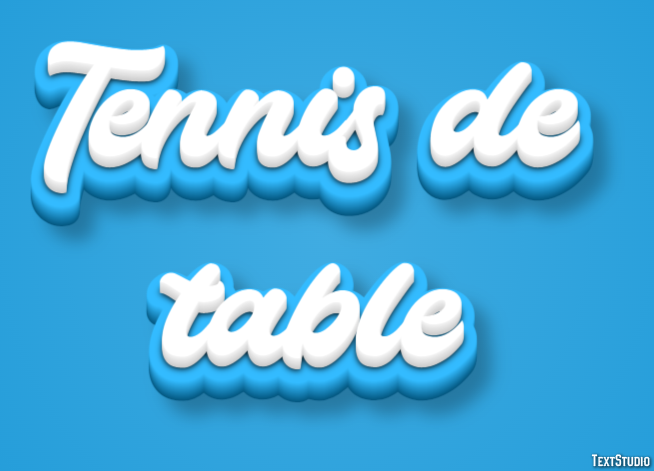 Tennis de table Effet de Texte