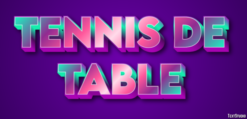 Tennis de table Effet de texte