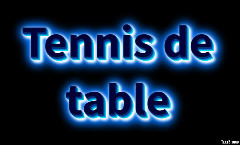Tennis de table テキスト効果