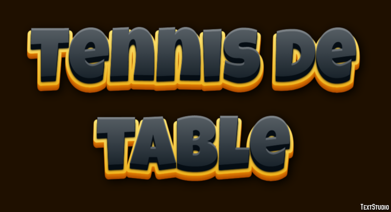 Tennis de table Effet de texte