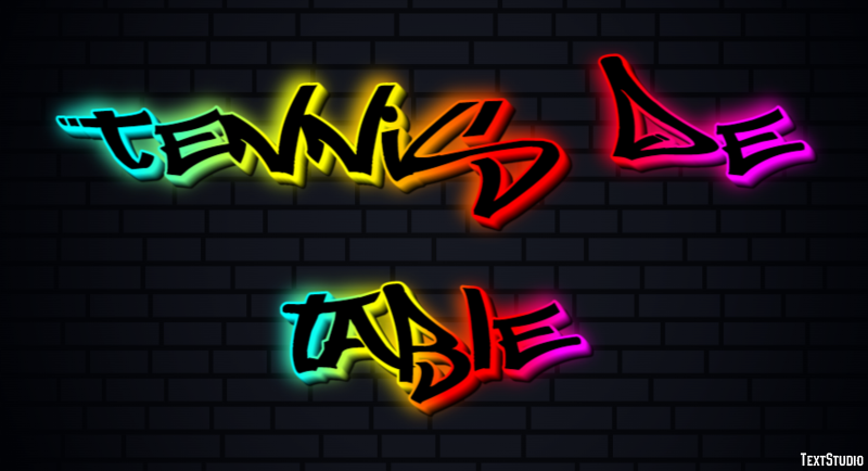 Tennis de table Effet de texte