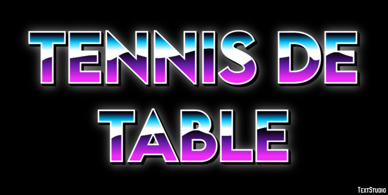 Tennis de table テキスト効果