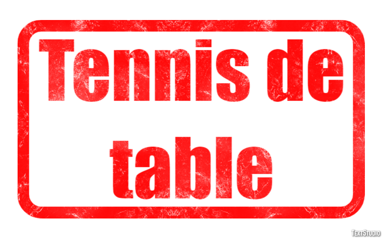 Tennis de table Effet de Texte