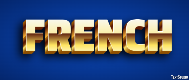 French Efeito de texto