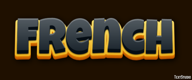 French Efeito de texto