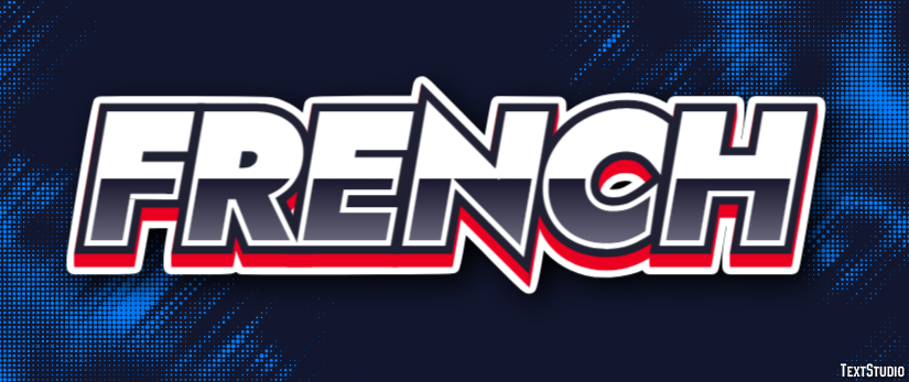 French Efeito de texto
