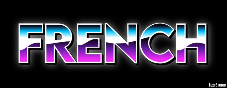 French Efeito de texto