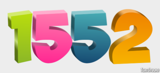 1552 Text effect