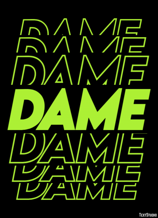 Dame Text effect