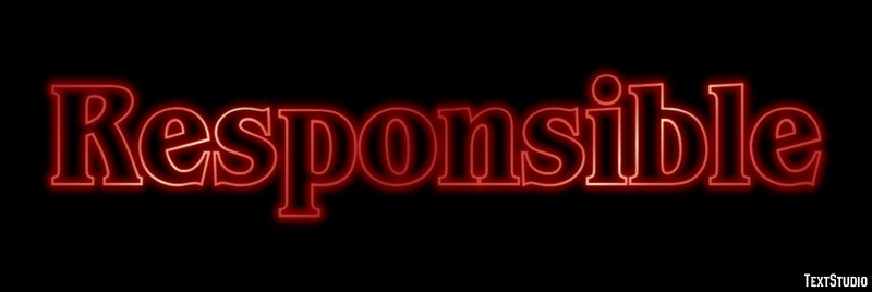 Responsible Text effect
