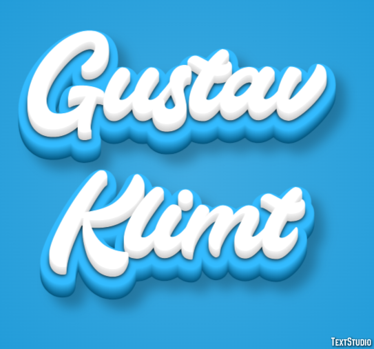 Gustav Klimt Efeito de texto