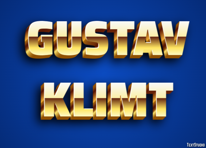 Gustav Klimt Text effect