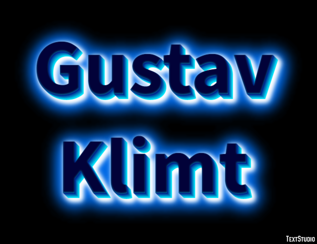 Gustav Klimt Text effect